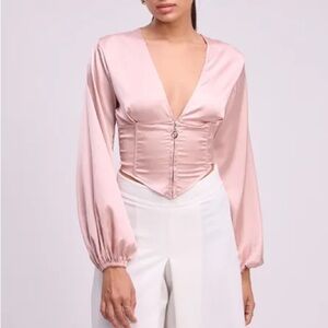 Purple Corset Long sleeve festive top